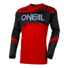 Bluza motocross O'NEAL ELEMENT SHOCKER BLACK/RED V.25