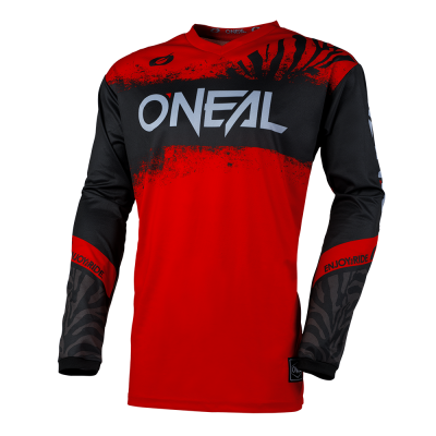 Bluza motocross O'NEAL ELEMENT SHOCKER BLACK/RED V.25