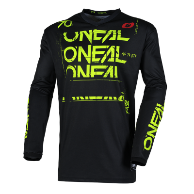 Bluza motocross O'NEAL ELEMENT STATIC BLACK/NEON YELLOW V.25