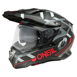 Casca enduro D-SRS SQUARE V.24 BLACK/RED/GRAY V.25