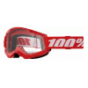 Ochelari motocross pentru copii 100% STRATA2 RED CLEAR