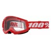 Ochelari motocross pentru copii 100% STRATA2 RED CLEAR thumb