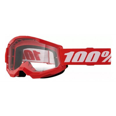 Ochelari motocross pentru copii 100% STRATA2 RED CLEAR