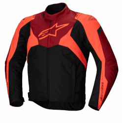 Geacă din textil ALPINESTARS T-JAWS V4 WATERPROOF BLACK/RED FLUO