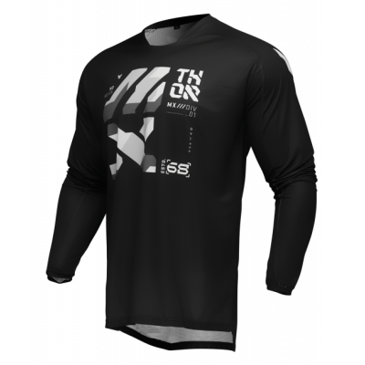 Bluza motocross  THOR LAUNCHMODE BRAVE BLACK