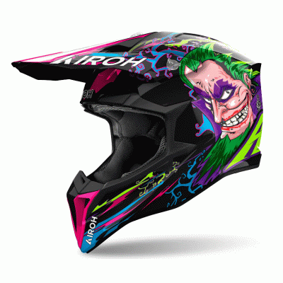 Casca motocross  AIROH WRAAAP MUSIC GLOSS