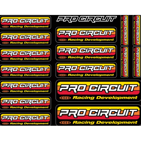 Autocolant PRO CIRC LOGO DECAL SHEET Autocolant PRO CIRC LOGO DECAL SHEET