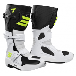 Cizme moto SHOT  Race 6 Black White Neon Yellow Cizme moto SHOT  Race 6 Black White Neon Yellow