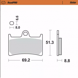 Placute frana MOTO-MASTER BRAKE PAD SINTER FRONT YAMAHA YZF-R6 600 23