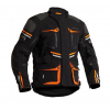 Geacă moto din textil Lindstrands Sunne Black/Orange