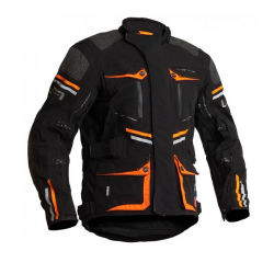 Geacă moto din textil Lindstrands Sunne Black/Orange Geacă moto din textil Lindstrands Sunne Black/Orange