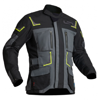Geacă moto din textil  Lindstrands Myrvik Grey/Black/Yellow