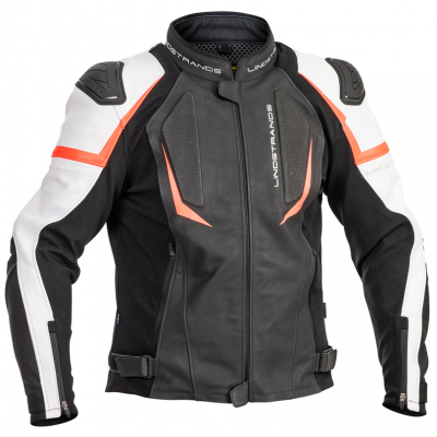 Geacă moto de piele  Lindstrands Sanden Black/White