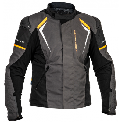 Geacă moto din textil Lindstrands Sandvik Black/Orange