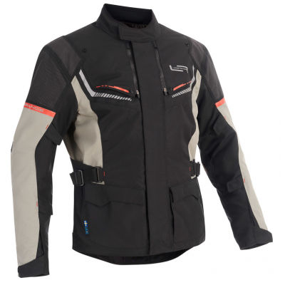 Geacă moto din material textil Lindstrands Sylarna Black/Light Grey
