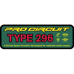 Autocolant pentru sistemul de evacuare  CIRCUIT SILENCER STICKER TYP 296 Autocolant pentru sistemul de evacuare  CIRCUIT SILENCER STICKER TYP 296