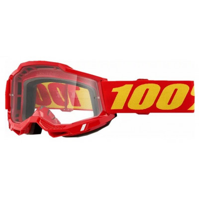 Ochelari motocross 100% ACCURI 2 RED CLEAR