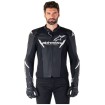 Geaca moto de piele  ALPINESTARS Faster v3 Airflow BLK/White thumb