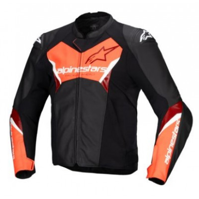 Geaca moto de piele  ALPINESTARS Faster V3 BLACK/RED