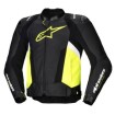 Geaca moto de piele  ALPINESTARS Missile V3 Airflow  BLK/Fluo/White thumb