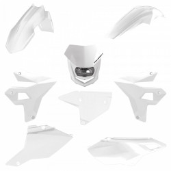 Kit de restilizare plastic + faruri POLISPORT Restyling Kit Suzuki DR-Z400 (2000-24) White