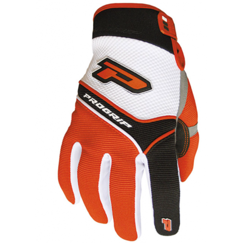Manusi motocross PROGRIP 4010 WHITE/ORANGE/GREY Manusi motocross PROGRIP 4010 WHITE/ORANGE/GREY
