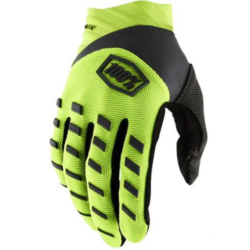 Manusi motocross pentru copii 100% AIRMATIC FLUO YELLOW/BLACK