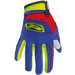 Manusi motocross PROGRIP 4010 YELLOW FLUO/ELECTRIC BLUE/RED Manusi motocross PROGRIP 4010 YELLOW FLUO/ELECTRIC BLUE/RED