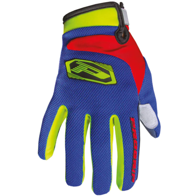 Manusi motocross  PROGRIP 4010 YELLOW FLUO/ELECTRIC BLUE/RED