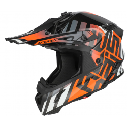 Casca motocross ACERBIS STEEL CARBON BLACK/ORANGE 2206