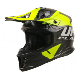 Casca motocross  UFO INTREPID BLACK/NEON YELLOW MATT