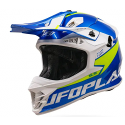 Casca motocross  UFO INTREPID BLUE/YELLOW