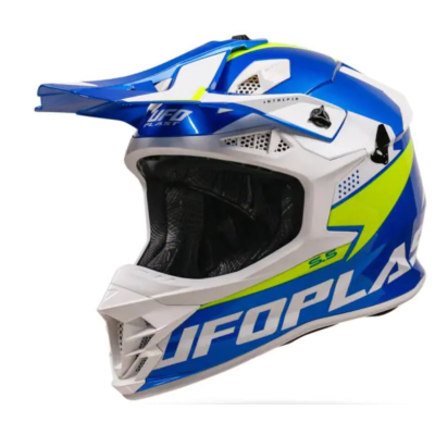 Casca motocross  UFO INTREPID BLUE/YELLOW