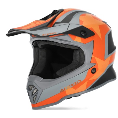 Casca motocross pentru copii  ACERBIS IMPACT STEEL BLACK/ORANGE