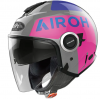 Cască pentru scuter AIROH HELIOS UP PINK/GREY GLOSS