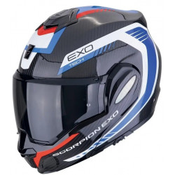 Cască modulară  SCORPION Exo-Tech Evo Carbon BLACK/BLUE/RED