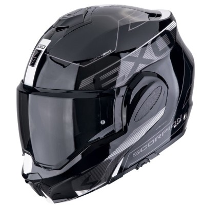 Cască modulară SCORPION Exo-Tech Evo Traveller Black-White