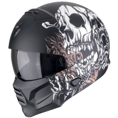 Casca SCORPION EXO-COMBAT II GENESIS Matt Black-White-Gold