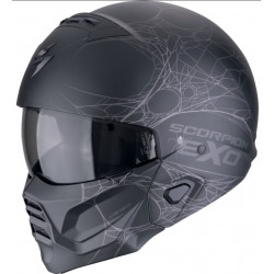 Casca  SCORPION EXO-COMBAT II SPIDERWEB Matt Black-Silver Casca  SCORPION EXO-COMBAT II SPIDERWEB Matt Black-Silver