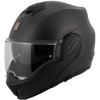 Cască modulară  SCORPION Exo-Tech Evo Carbon Solid Matt Black