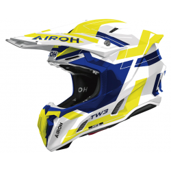 Casca motocross  AIROH TWIST 3 DYNASTY BLUE/YELLOW GLOSS