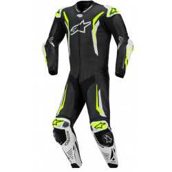 Combinezon de piele  ALPINESTARS GP TECH V5 FLUO BLACK/WHITE/FLUO YELLOW