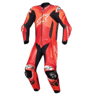Combinezon de piele ALPINESTARS GP PLUS V4 SPRINT RED FLUO
