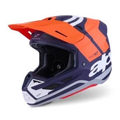 Casca motocross  ALPINESTARS SM7 CORE ORAN/BLUE
