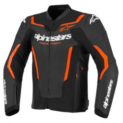 Geaca de piele  ALPINESTARS GP FORCE V2 BLACK/RED FLUO