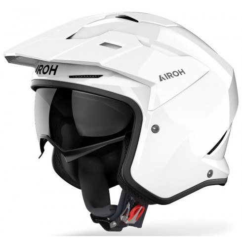 Cască pentru scuter  AIROH Kombakt WHITE Gloss Cască pentru scuter  AIROH Kombakt WHITE Gloss