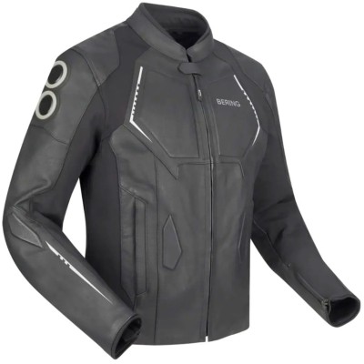 Geaca de piele  BERING Radial Black/White