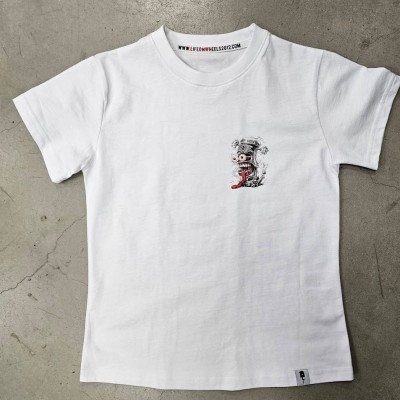 Tricou moto pentru copii  Life on Wheels PISTON LOOSE WHITE