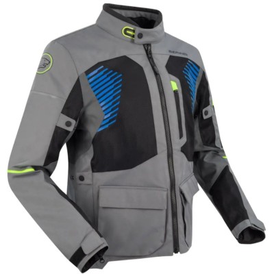 Geacă textilă pentru dame BERING Bakundu Grey/Black/Blue