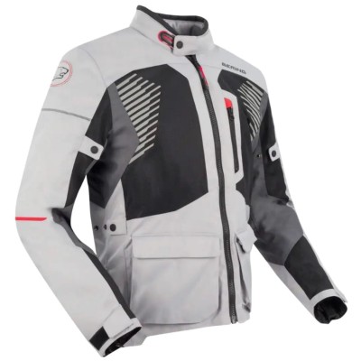 Geacă din material textil  BERING Bakundu Grey/Black/Red